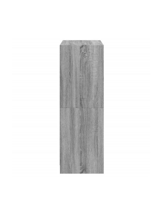 Wohnzimmer Vitrine aus Spanplatte mit Verglasung in Grau 68x37x109cm