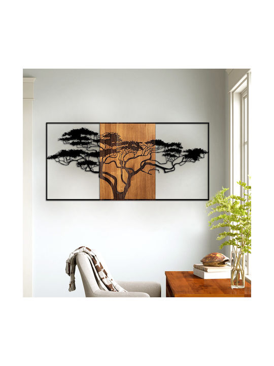 Megapap Wanddekoration aus Hölzernes Acacia Tree 147x3x70cm 1pcs