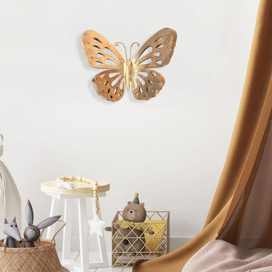 Megapap Διακοσμητικό Τοίχου από Μέταλλο Butterfly Χρυσή Πεταλούδα 32x29cm Megapap Διακοσμητικό Τοίχου από Μέταλλο Butterfly Χρυσή Πεταλούδα 32x29cm