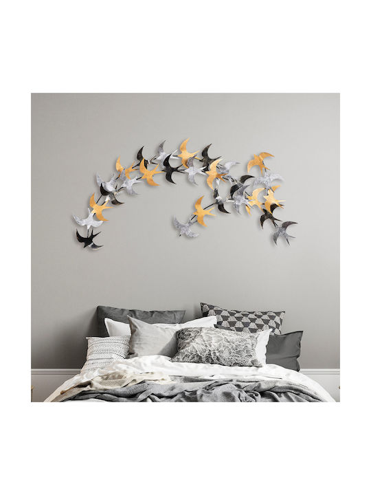 Megapap Decorativ Suspendat din Metal Birds 137x1.5x62cm 1pcs