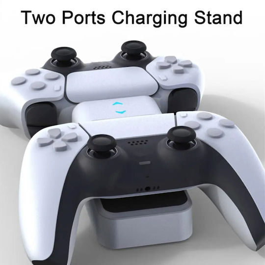Suport De Încărcare Pentru 2 Controlere PS5 Alb