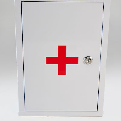 Bormann BFB2000 Metallic First Aid Wall Cabinet with Lock 32x22x8cm