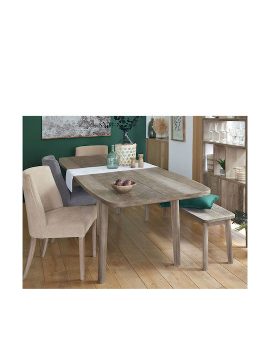 Βanila Masă Sala de mese Masa extensibilă din Lemn Masiv Magazin online 180(+80)x90x76buc