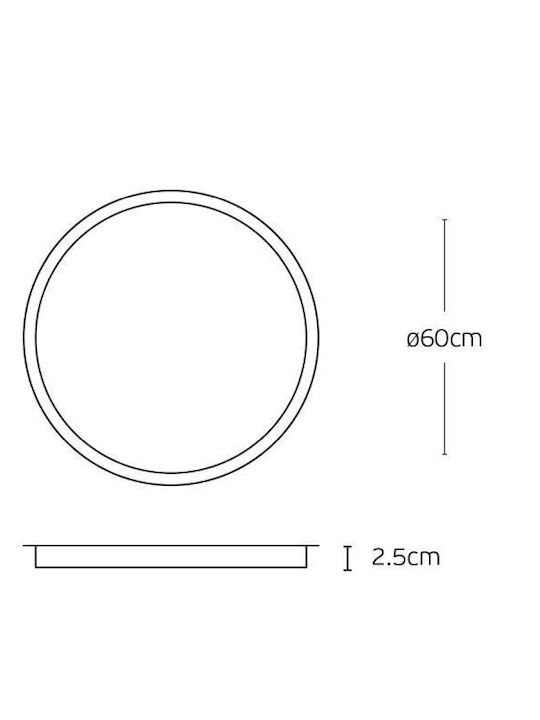 VK Lighting LED Panel 42W με Φυσικό Λευκό Φως