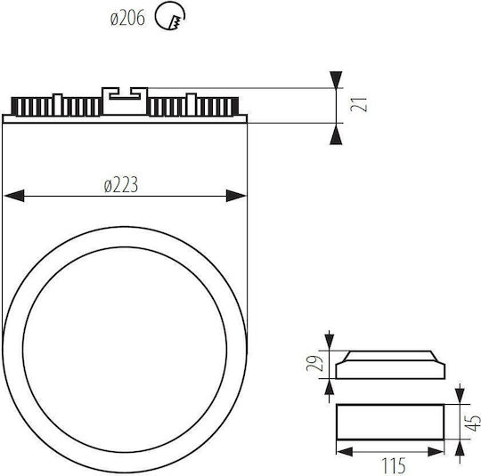 Kanlux Χωνευτό LED Panel 18W Kanlux Χωνευτό LED Panel 18W