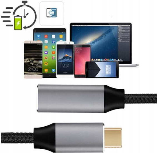 Zenwire Geflochtenes USB 3.0 Video Kabel USB-C Männlich - USB-C Buchse 100W PD Schwarz 3m 0000507