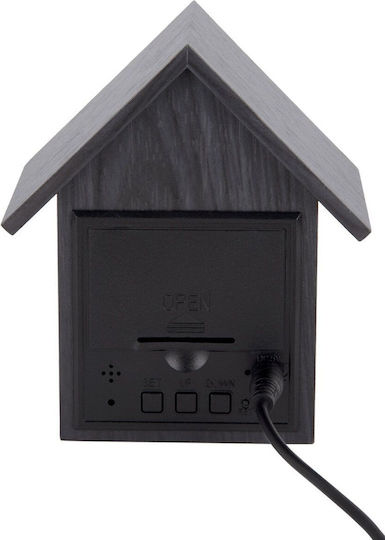 Karlsson Tabletop Digital Clock LED Wooden with Alarm Clock Black KA5932BK