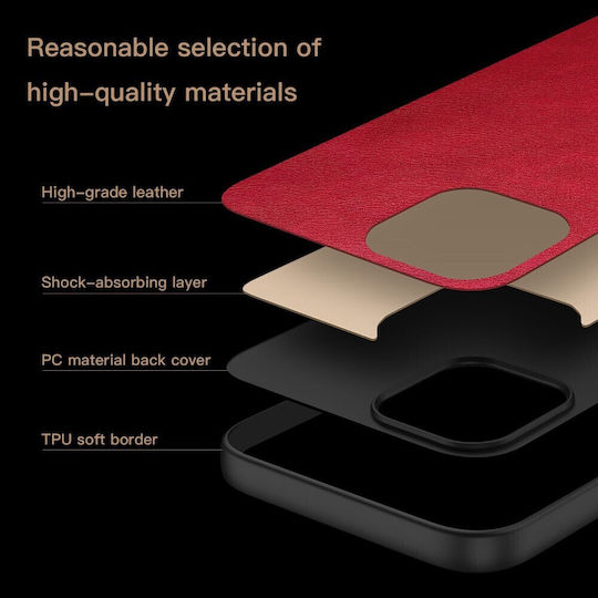 Edge 50 Fusion 5g Back Cover Leather / Plastic Red (Motorola Edge 50 Fusion 5G)
