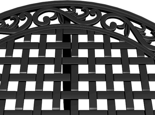 Garten- und Outdoor-Möbelsets mit Sonnenschirmhalter Schwarz 3 Stück