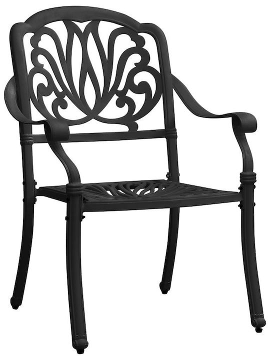 Garten- und Outdoor-Möbelsets für kleine Räume mit Sonnenschirmhalter Schwarz 3 Stück