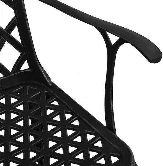 Garten- und Outdoor-Möbelsets für kleinen Raum 3 Stück Schwarz mit Sonnenschirmhalter