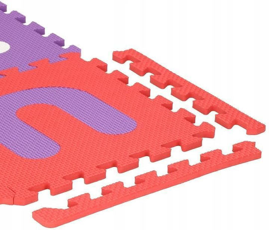 Springos Puzzle De Podea Educațional Pentru Copii Cu Scrisori Roz-Mov 36 Piese