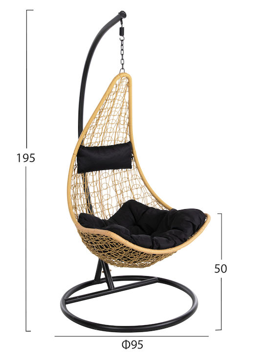 Φωλιά Μεταλλική Μ95xΠ95xΥ195cm Καφέ