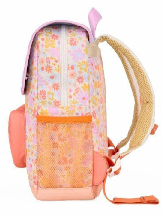 Hello Hossy Ретро Цвете Ученическа Раница Детска Градина Многоцветна 26 x 9 x 31см