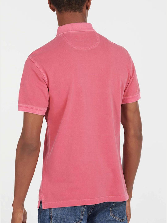 Barbour Men's Short Sleeve Blouse Polo Fuchsia