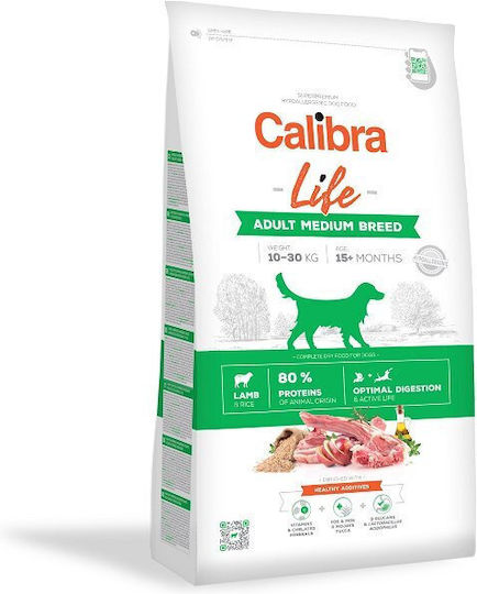 Calibra 12kg Dry Food Grain-Free for Adult Medium Breed Dogs with Lamb