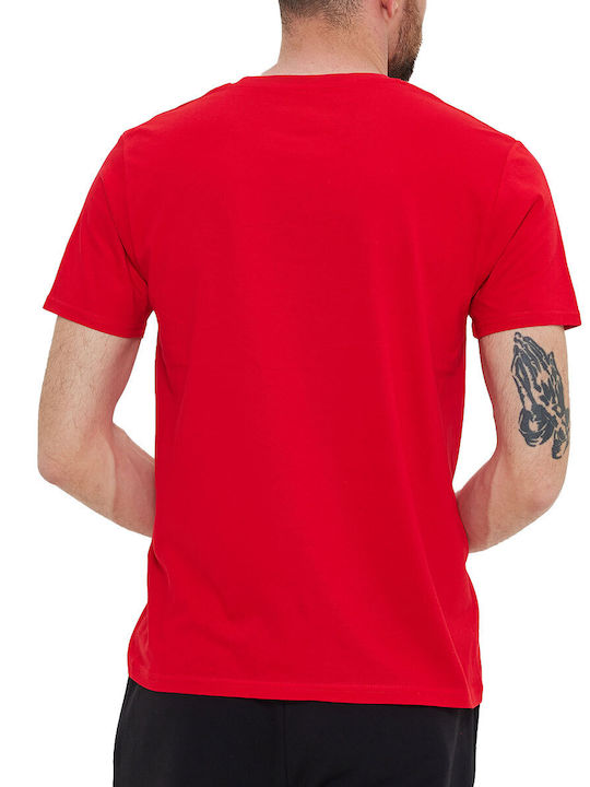 Blue Hunter Men's Short Sleeve T-shirt Red