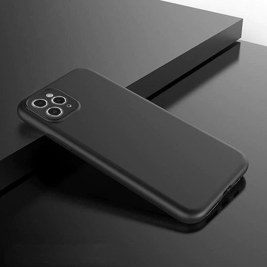 Soft Back Cover Σιλικόνης Σετ με Τζαμάκι Μαύρο (Redmi Note 12 5G / Poco X5 5G)