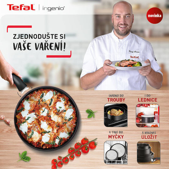 Tefal Ingenio Unlimited Комплект Съдове За Готвене От Алуминий С Незалепващо Покритие 5 Части