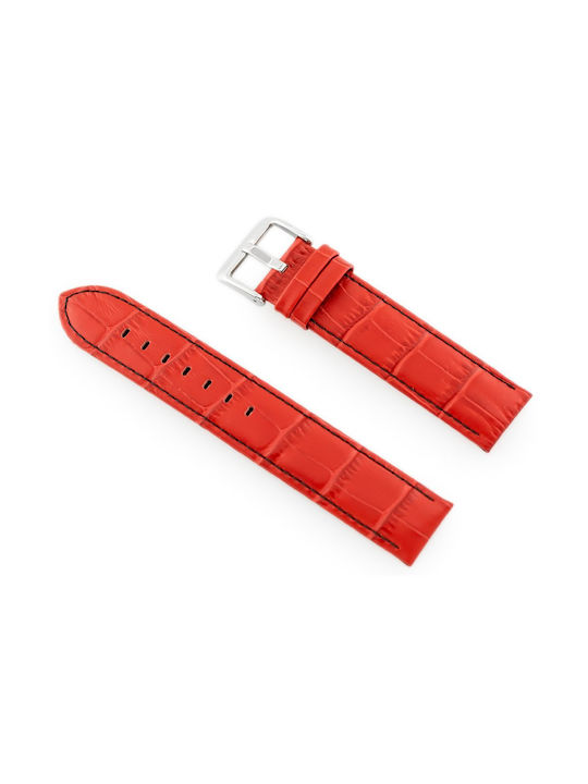 Bisset Leather Strap Red 20mm