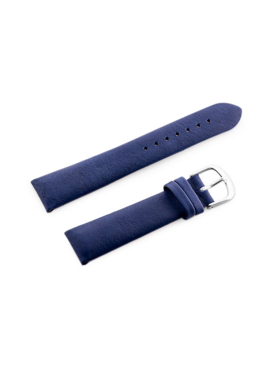 Bisset Leather Strap Navy Blue 18mm