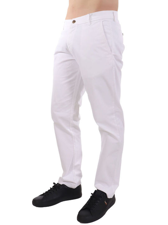 Daniel Hechter Men's Trousers Chino Elastic in Regular Fit white