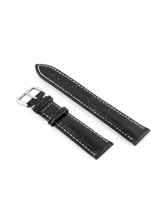 Pacific Leather Strap Black 18mm