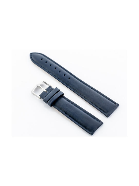 Pacific Leather Strap Navy Blue 16mm