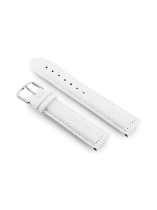 Pacific Leather Strap White 22mm