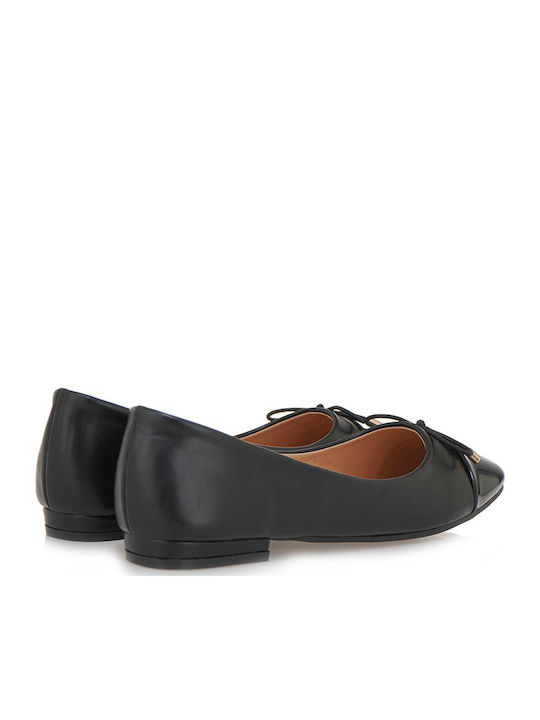 Synthetic Leather Ballerinas Black