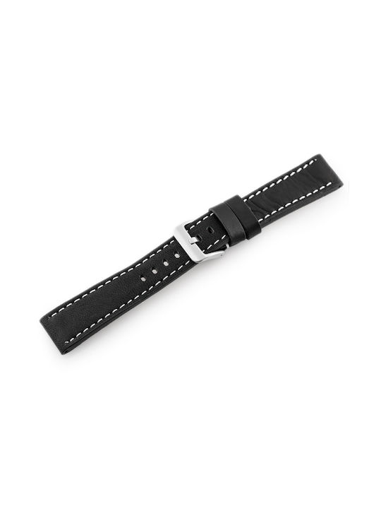 Pacific Leather Strap Black 22mm