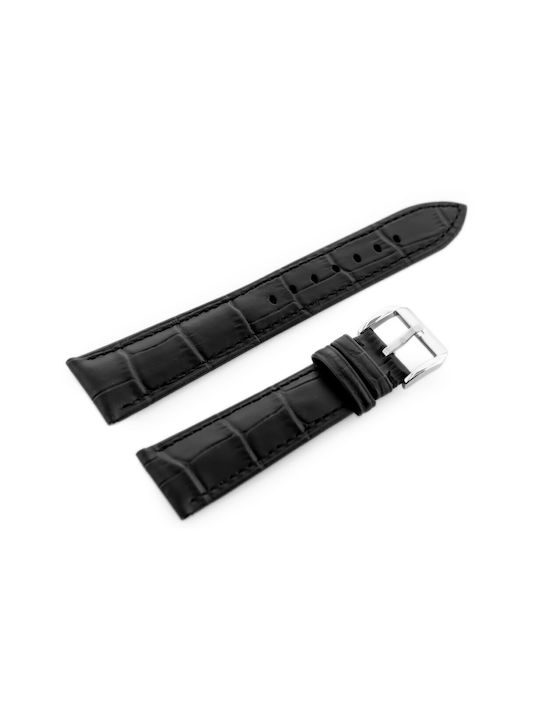 Pacific Leather Strap Black 22mm