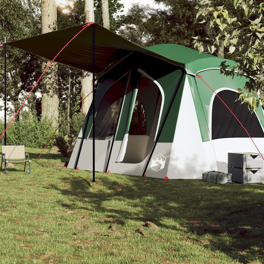 vidaXL Σκηνή Camping Πράσινη για 5 Άτομα 340x297x215εκ.