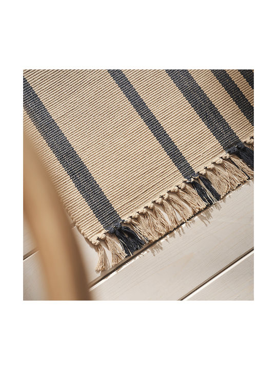 Gofis Home Harlow Rug Rectangular Summer Cotton with Fringes Beige/graphite 312/14