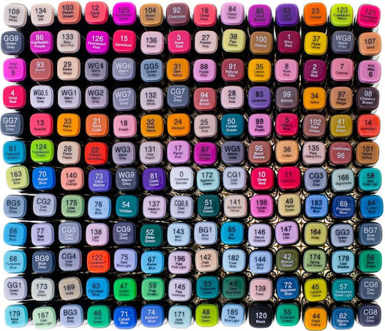 Set 168 Markers Zola 2-headed Thin Thick Marker Storage Bag Multicoloured