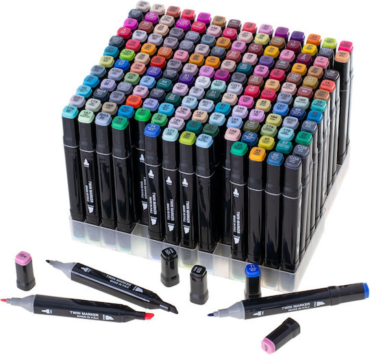 Set 168 Markers Zola 2-headed Thin Thick Marker Storage Bag Multicoloured