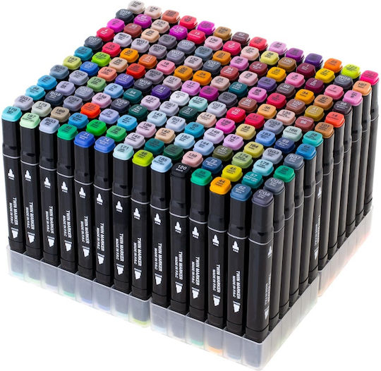 Set 168 Markers Zola 2-headed Thin Thick Marker Storage Bag Multicoloured