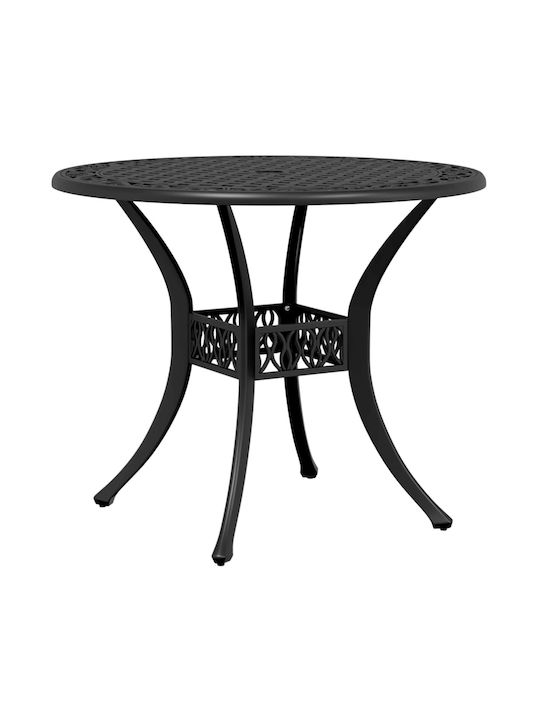 vidaXL Garden & Outdoor Furniture Sets Living Room Set Pieces Black with Umbrella Holder