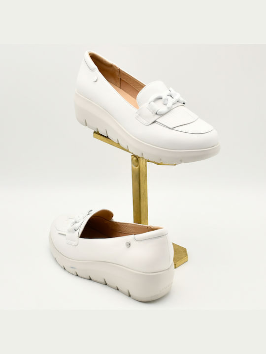 Stonefly Leather Women's Loafers in White Color