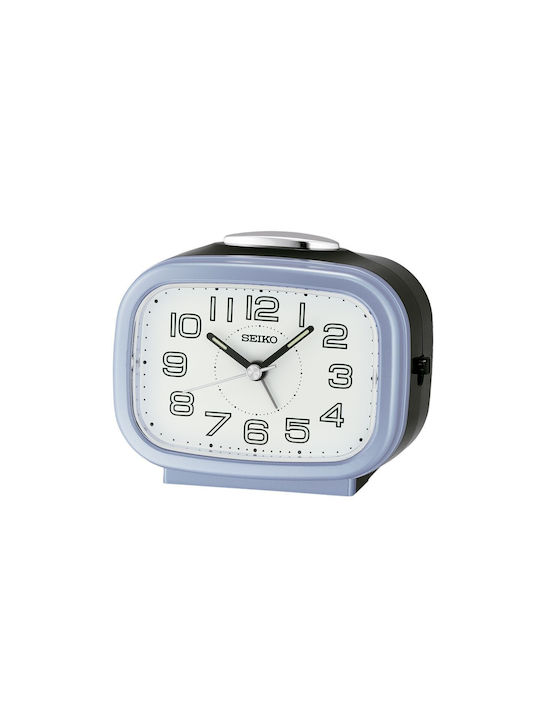 Seiko Qhk060l Tabletop Clock with Alarm Blue QHK060L