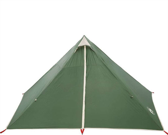 vidaXL Σκηνή Camping Teepee Πράσινη για 7 Άτομα 427x411x178εκ.