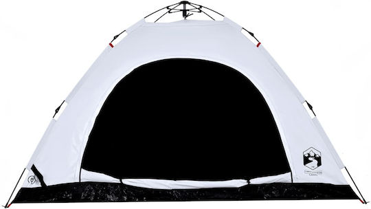 vidaXL Σκηνή Camping Igloo Λευκή για 5 Άτομα 300x300x185εκ.