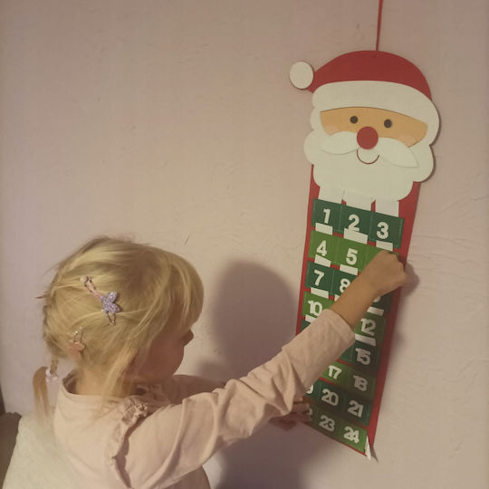 Calendar Advent Crăciun DIY Tesătură