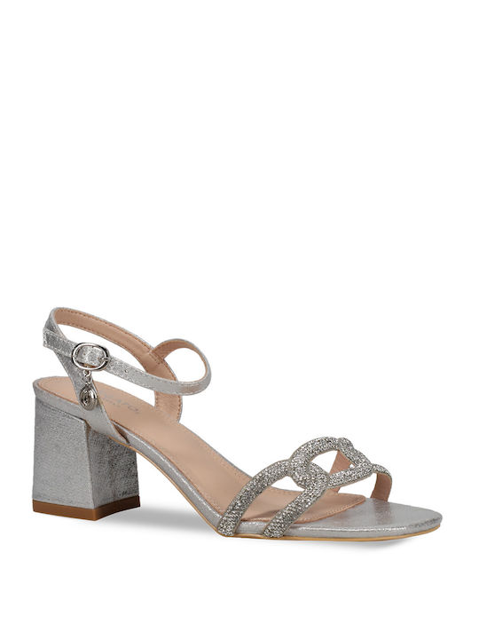 Migato Women's Sandals with Strass Silver