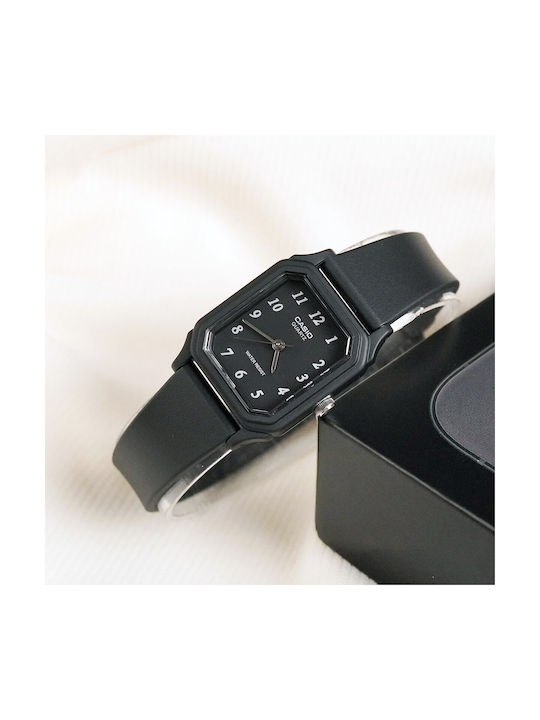 Casio Uhr mit Schwarz Kautschukarmband