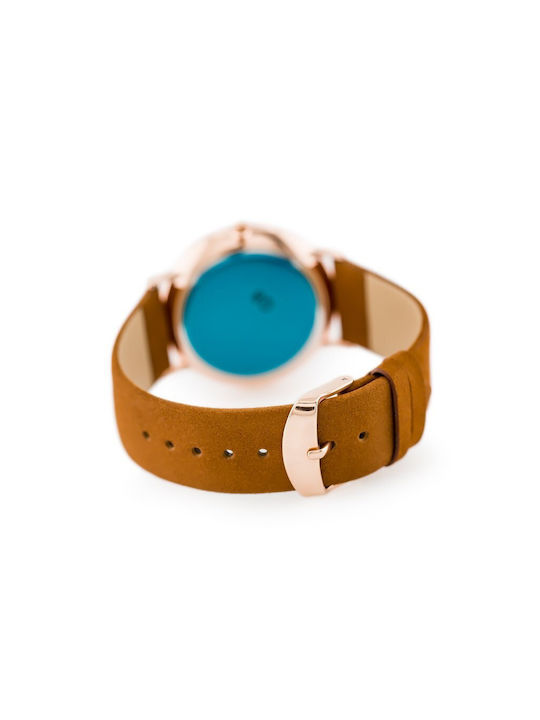 Jordan Kerr Women's Watch with Brown Leather Strap
