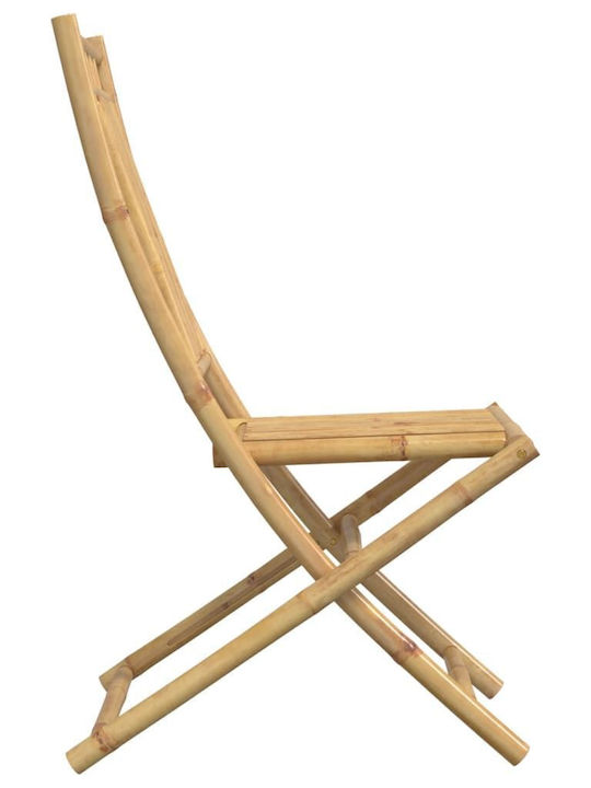 Outdoor Chair Bamboo Coffee 2pcs 46x66x99cm