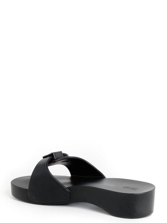 Pescura Heel Women's Flat Sandals in Black Color