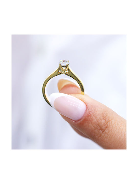 Single Stone from Gold 18K with Diamond