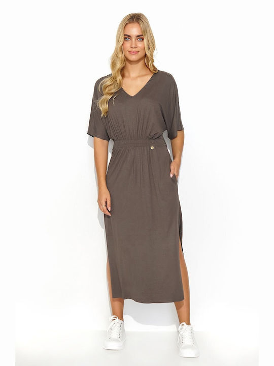 Makadamia Summer Midi Dress Beige